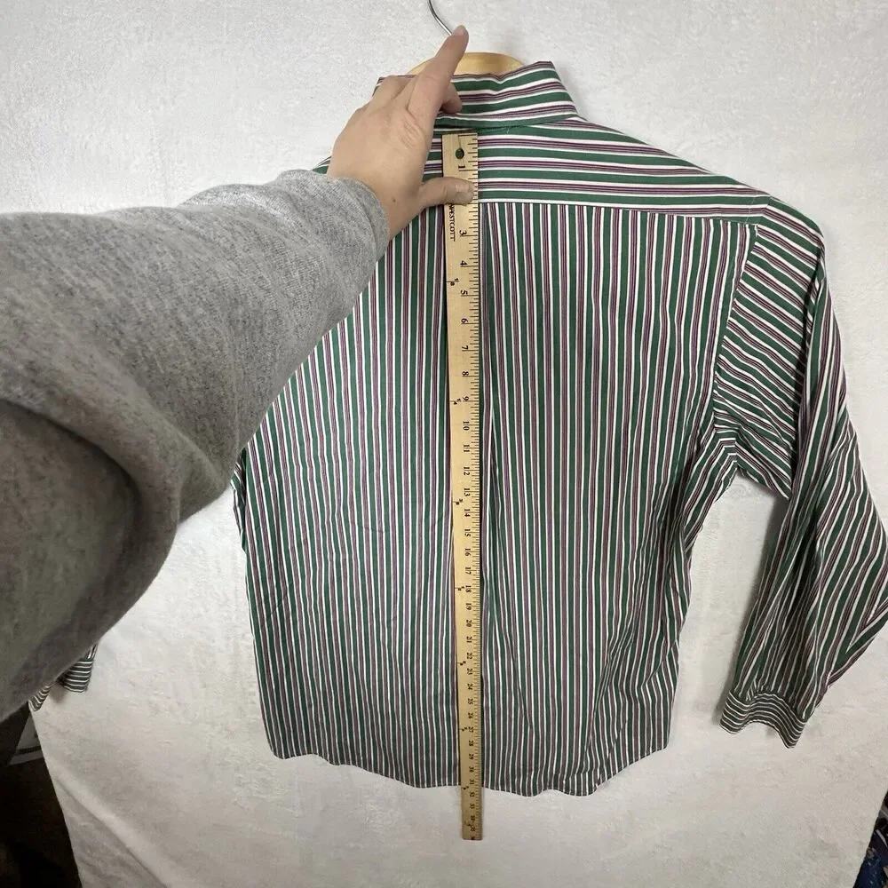 Polo Ralph Lauren Button Down Men’s Size XL CUSTOM Fit‎ Striped Green Pink